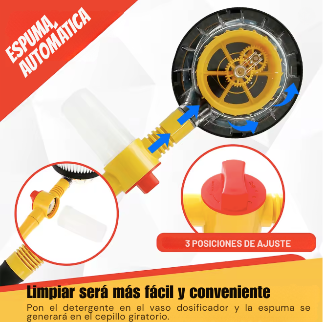 Cepillo automático de lavado retráctil